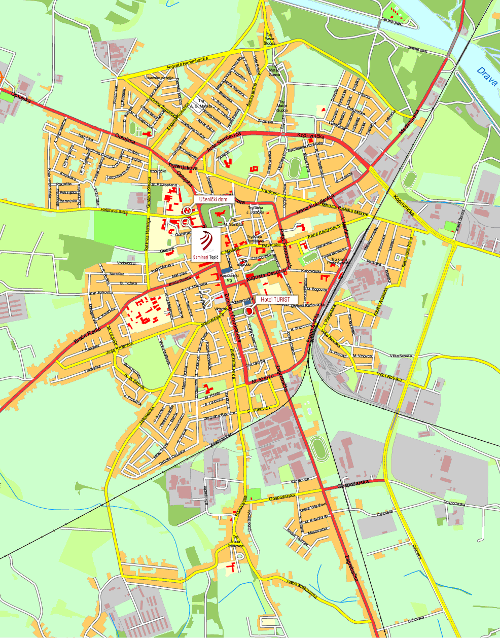 Map Of Varazdin Province Area Maps Of Croatia Region City Political